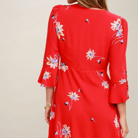 Free People Time On My Side Wrap boho Dress - Picture 3 of 16